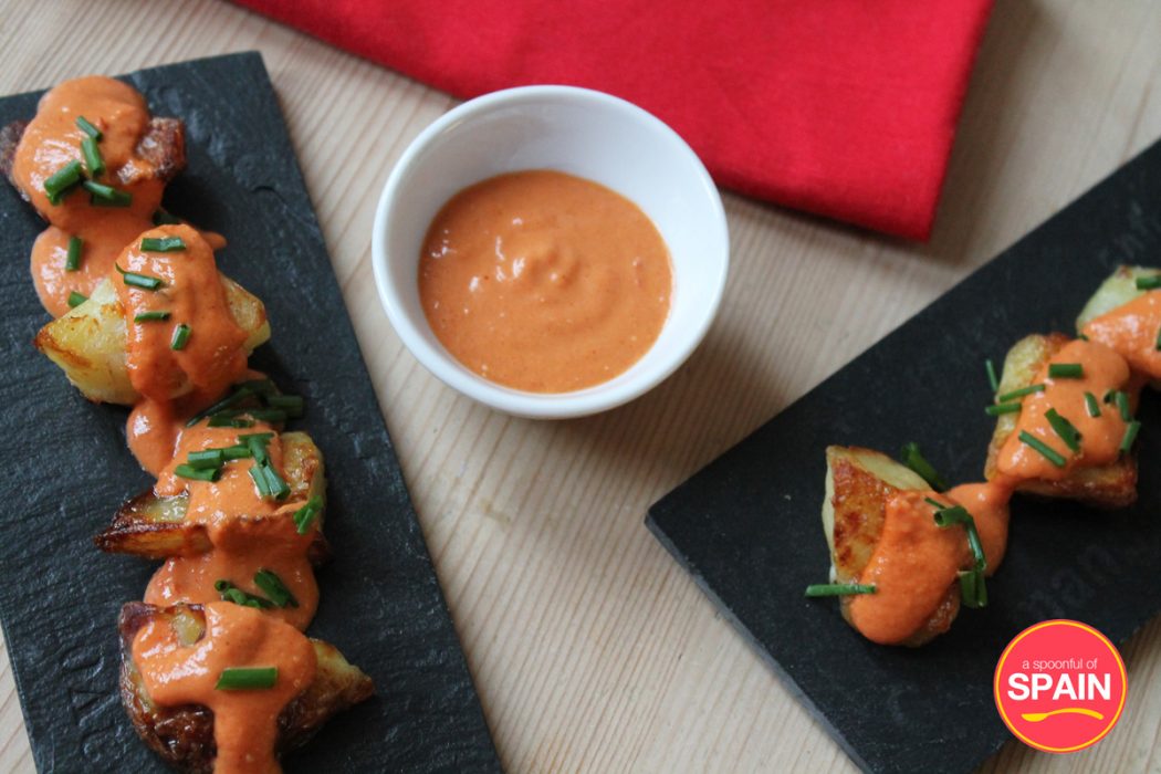 Spicy Patatas Bravas from A Spoonful of Spain